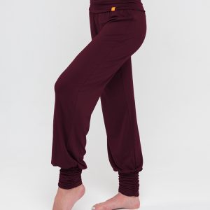 Штаны- гаремы длинные YogaDress Цвет бордо, черешневый