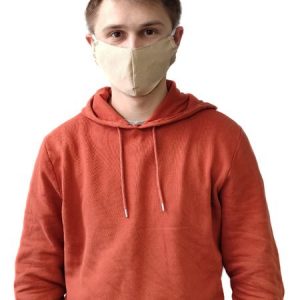 Защитная маска для лица многоразовая Цвет бежевый 0,1 кг, M/L ﻿