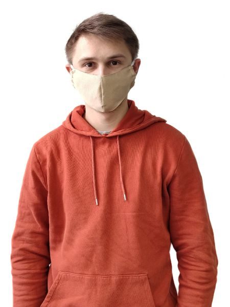 Защитная маска для лица многоразовая Цвет бежевый 0,1 кг, M/L ﻿
